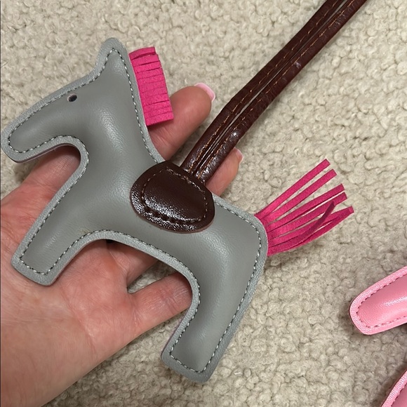 Pink and Gray Horse Bag Charms - Picture 6 of 9